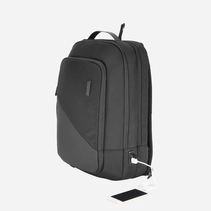 Safari Sage 19L Black Formal Backpack with USB Port, Premium Fabric, Multiple Handles and Sunglass Loop