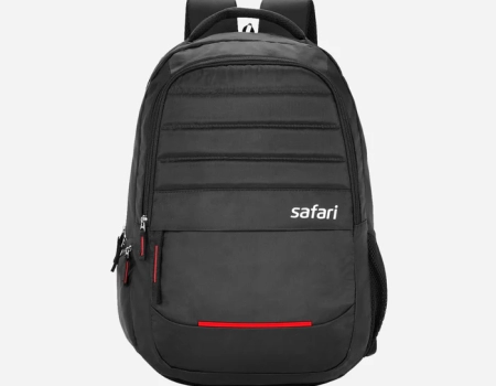 Safari Chase 108 Superior 27.4L Black Superior Laptop Backpack with Easy Access Pockets