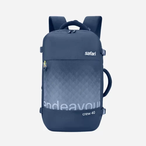 Safari Redan 40L Blue Backpack Suitcase with Raincover & Luggage Style Packing