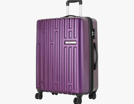 Safari Cargo Max Magenta Purple Expandable Trolley Bag with Premium Interior & Anti Theft Zipper