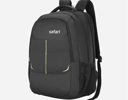 Safari Delta Plus 3 36L Black Backpack with Rain cover and Easy Access Pockets
