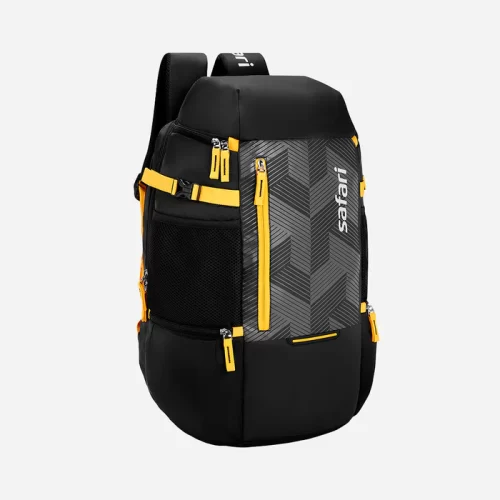 Safari Quest 45L Black Overnighter Travel Rucksack with Wet Pouch and Ergonomic Straps