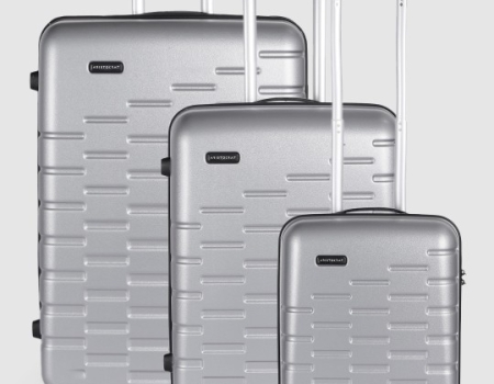 Pack of 3 Textured Trolley Suitcases – Cabin, Medium & Large