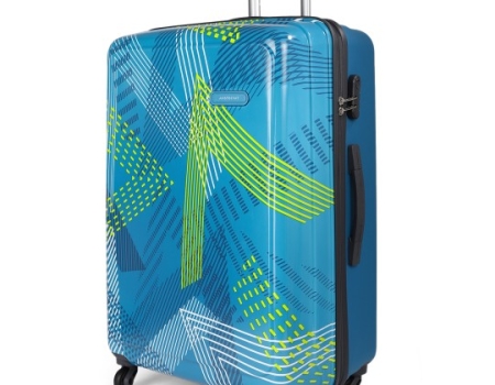 Printed Dual Edge 360 Large Trolley Suitcase