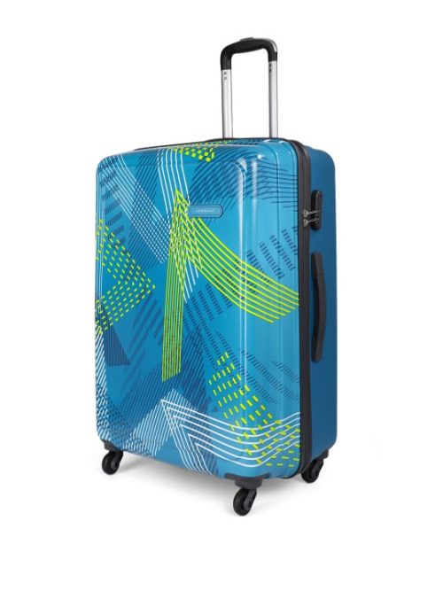 Printed Dual Edge 360 Large Trolley Suitcase