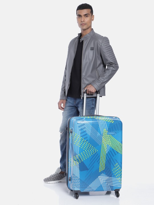 Printed Dual Edge 360 Large Trolley Suitcase 4