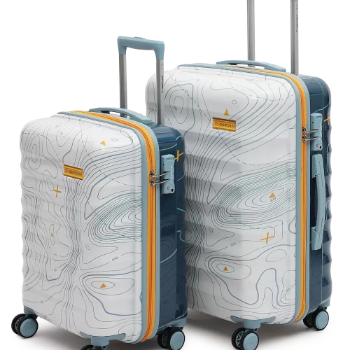 Topo White and Blue Set of 2 (S+M) Trolley