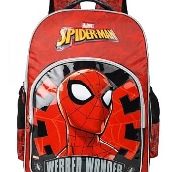 STRIDERS Marvel Spider-Man Kids School Bag | Lightweight Durable Backpack | Padded Comfortable Straps & Spacious Compartments | Ideal for School & Play | Age 6–8 | 16 inches