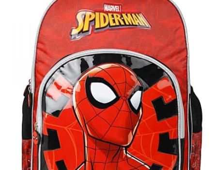 STRIDERS Marvel Spider-Man Kids School Bag | Lightweight Durable Backpack | Padded Comfortable Straps & Spacious Compartments | Ideal for School & Play | Age 6–8 | 16 inches