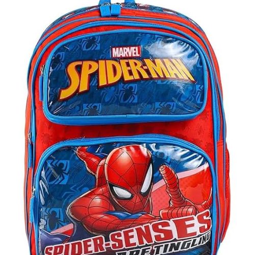 STRIDERS Spiderman School Bag for Kids Spacious Durable Rolling Backpack with Padded Comfortable Straps & Fun Design Perfect for School Travel & Play