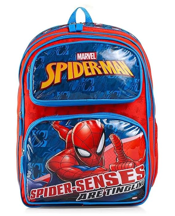STRIDERS Spiderman School Bag for Kids Spacious Durable Rolling Backpack with Padded Comfortable Straps & Fun Design Perfect for School Travel & Play
