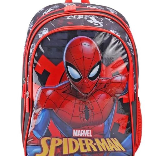 STRIDERS Spiderman School Bag Inspire Learning With Spider-Man's (Red, 18 inches)