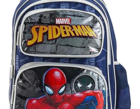 STRIDERS Spider-Man Ultimate Adventure School Backpack for Kids – Stylish, Durable Backpack with Padded Comfortable Straps & Spacious Compartments – Marvel-Inspired Designs