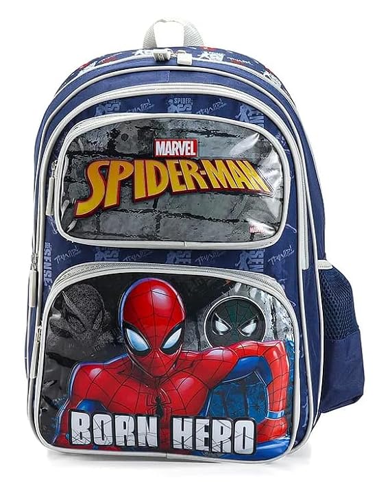STRIDERS Spider-Man Ultimate Adventure School Backpack for Kids – Stylish, Durable Backpack with Padded Comfortable Straps & Spacious Compartments – Marvel-Inspired Designs