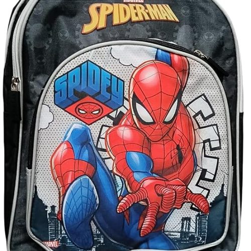 STRIDERS Spider-Man School Bag for Kids – Lightweight, Trendy Backpack with Padded Comfortable Straps & Inspiring Superhero Design – Perfect for School & Outdoor Activities – Age 6–8 Years – 16 inches
