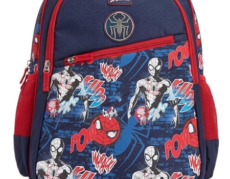 STRIDERS Spider-Man School Backpack for Kids – Durable, Lightweight & Spacious Bag with Padded Comfortable Straps, Marvel Superhero Design – Perfect for School, Travel & Daily Adventures – 17inch